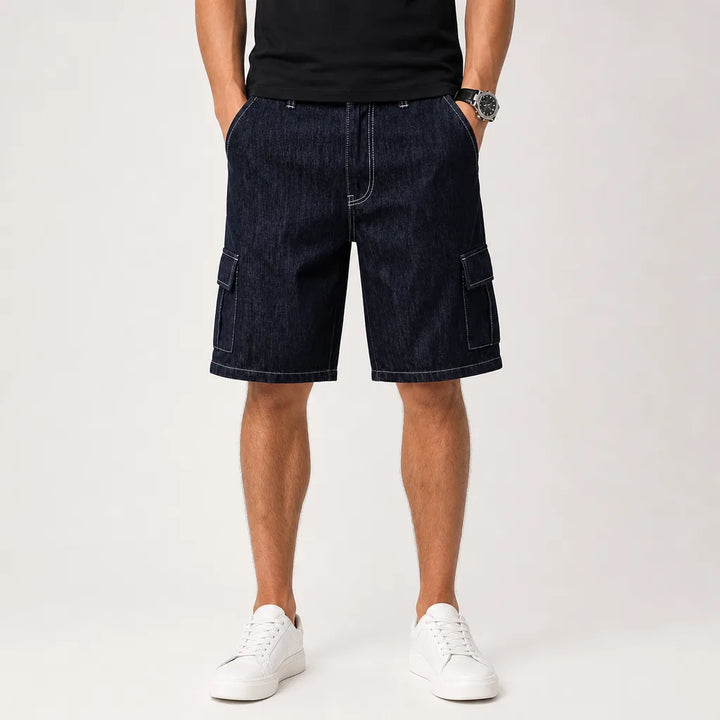 Men's Blue Strand Straight Denim Shorts