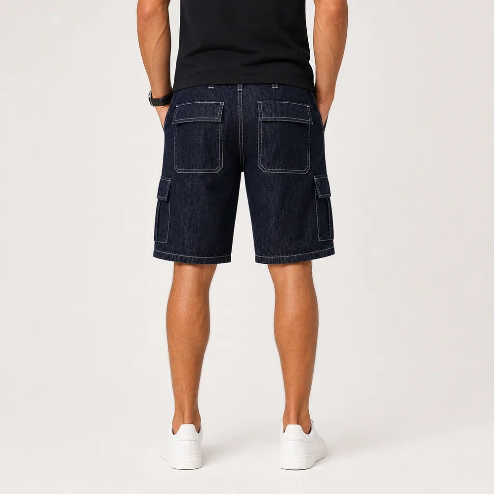 Men's Blue Strand Straight Denim Shorts