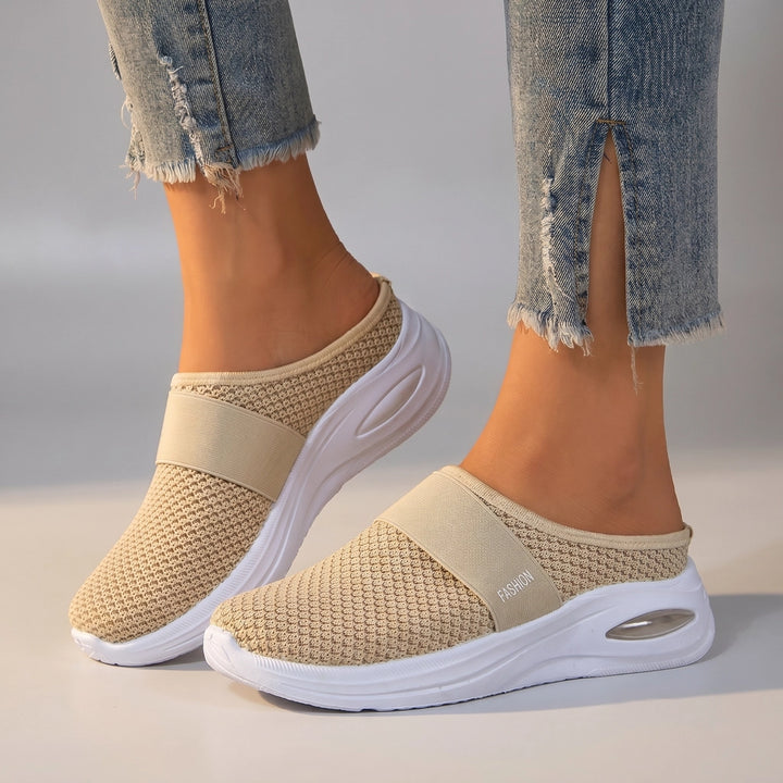 Jesse Mesh Mules - Color:Beige;Size:36