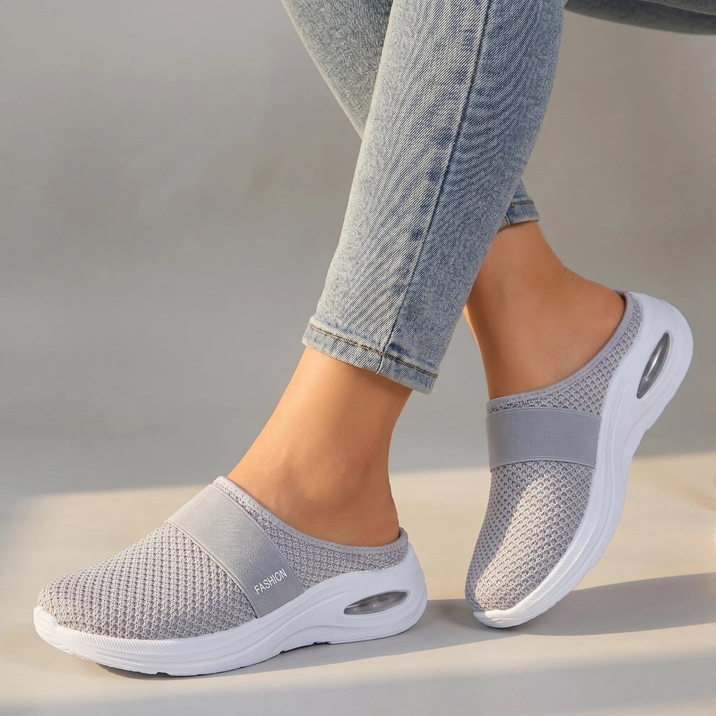 Jesse Mesh Mules - Color:Light Gray;Size:36