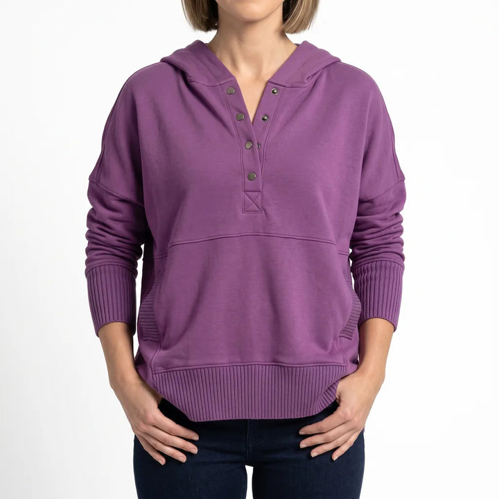 Jessup Snap Pullover - Color:Purple;Size:XS