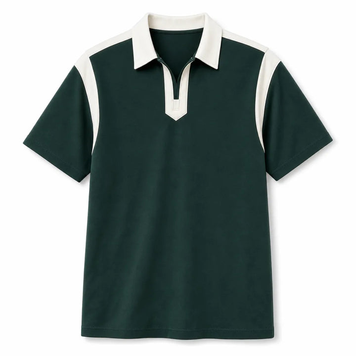 Johnathan Colorblock Polo - Color:Green;Size:XS