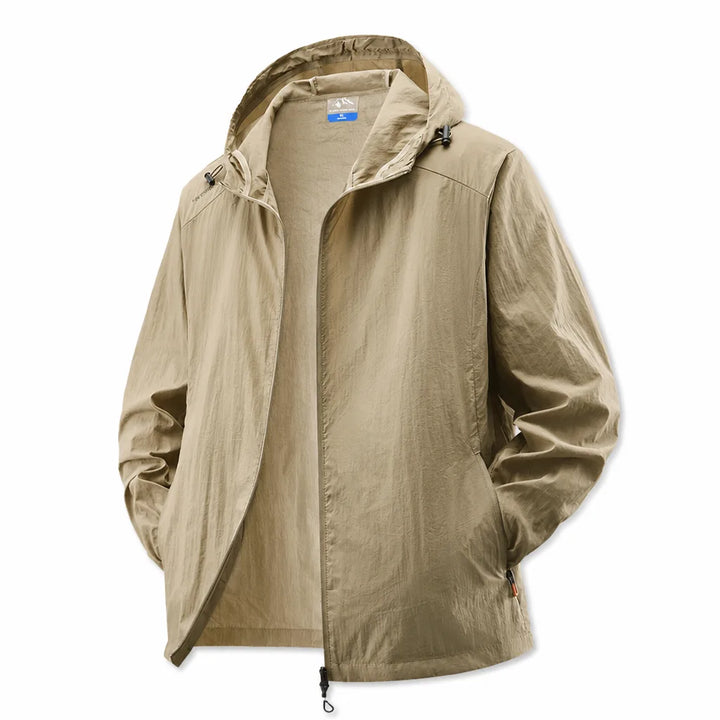 Johnny Hooded Jacket - Color:Beige;Size:S