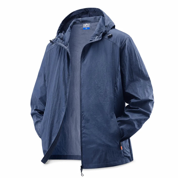 Johnny Hooded Jacket - Color:Blue;Size:S