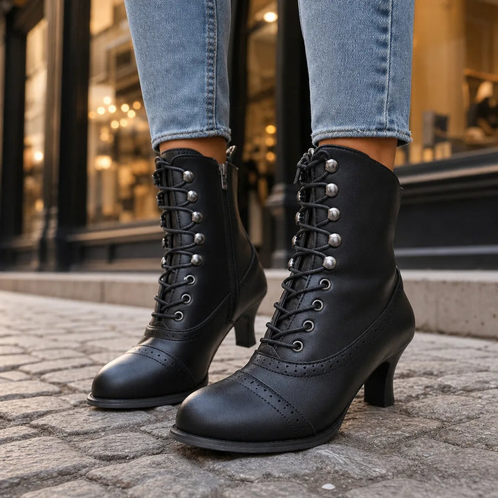 Jolene | Women's Western Ankle Boots - Color:Black;Size:36