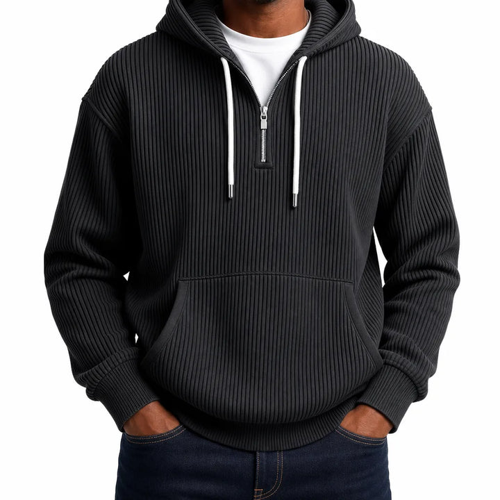 Jones Quarter Zip Hoodie - Color:Black;Size:XS
