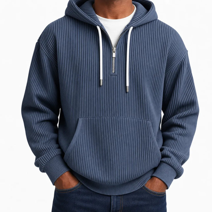 Jones Quarter Zip Hoodie - Color:Blue;Size:XS