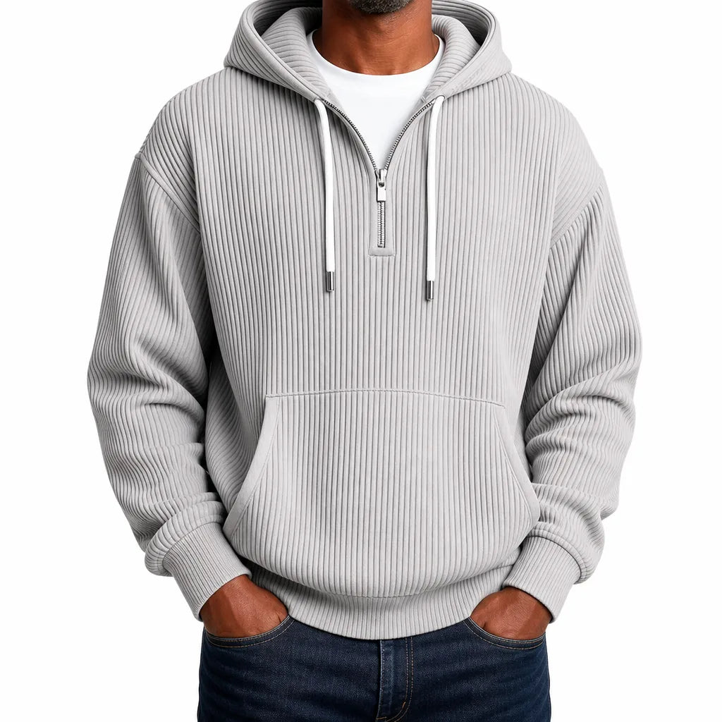 Jones Quarter Zip Hoodie - Color:Gray;Size:XS
