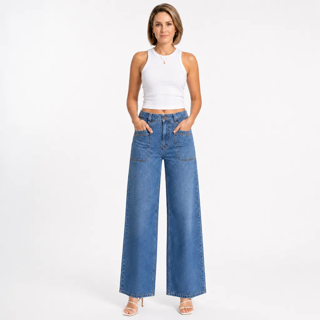 Women's Josephine Cotton Wide Leg Jeans