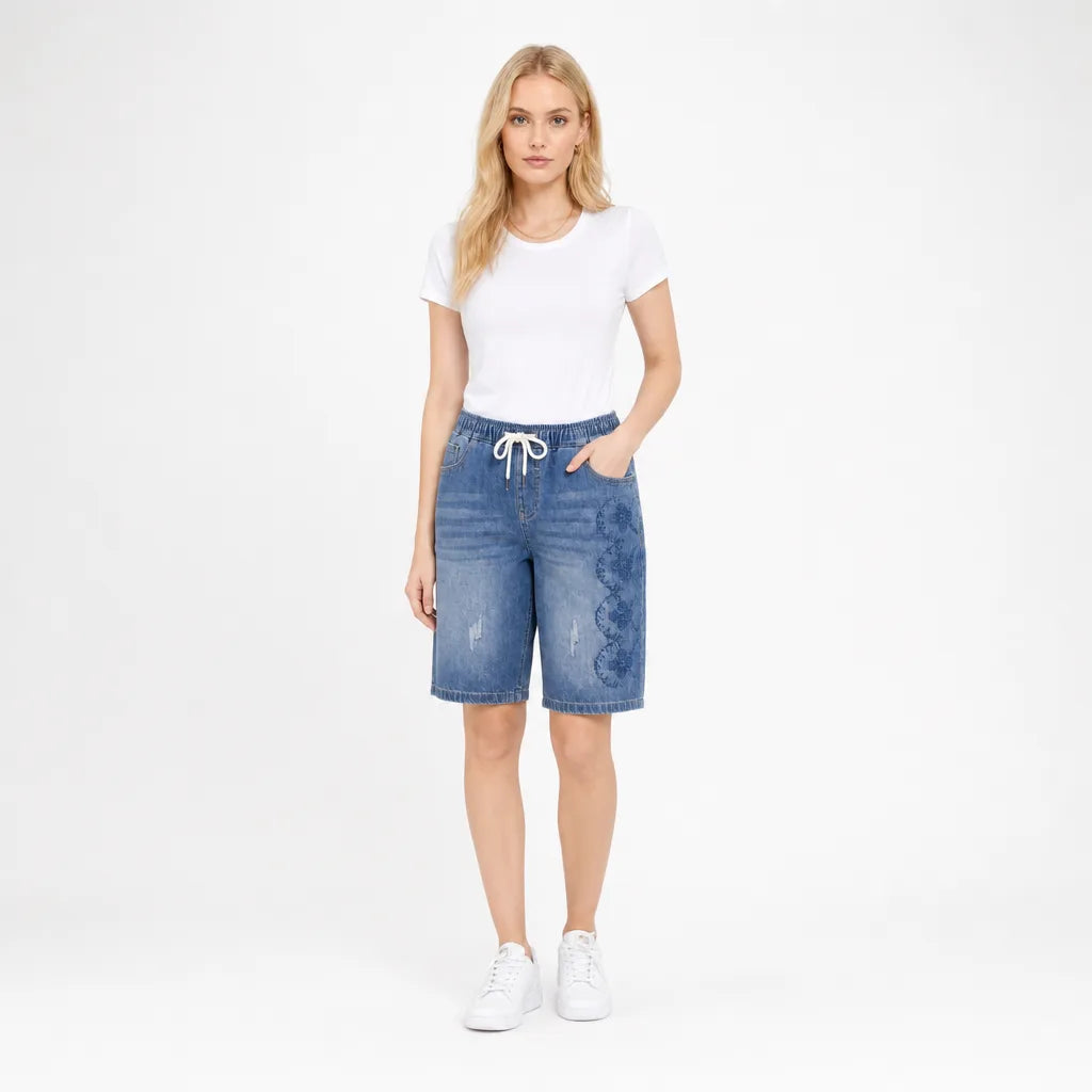 Women's Lambert Embroidered Denim Shorts