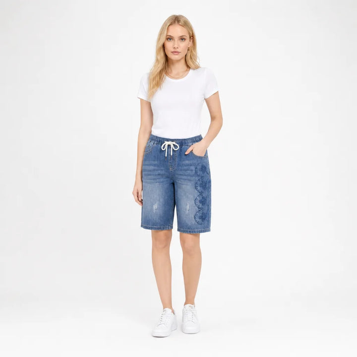 Women's Lambert Embroidered Denim Shorts
