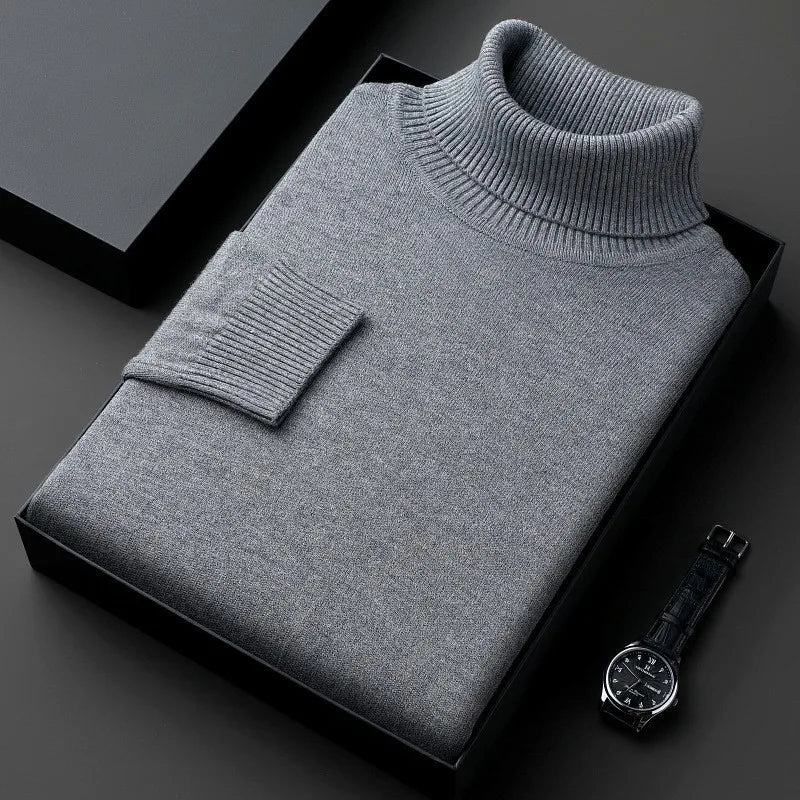 Josephine | Women's Soft Turtleneck Sweater - Color:Gray;Size:M