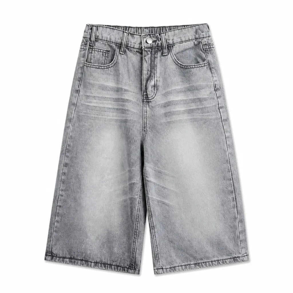 Josiah Denim Shorts - Color:Gray;Size:S