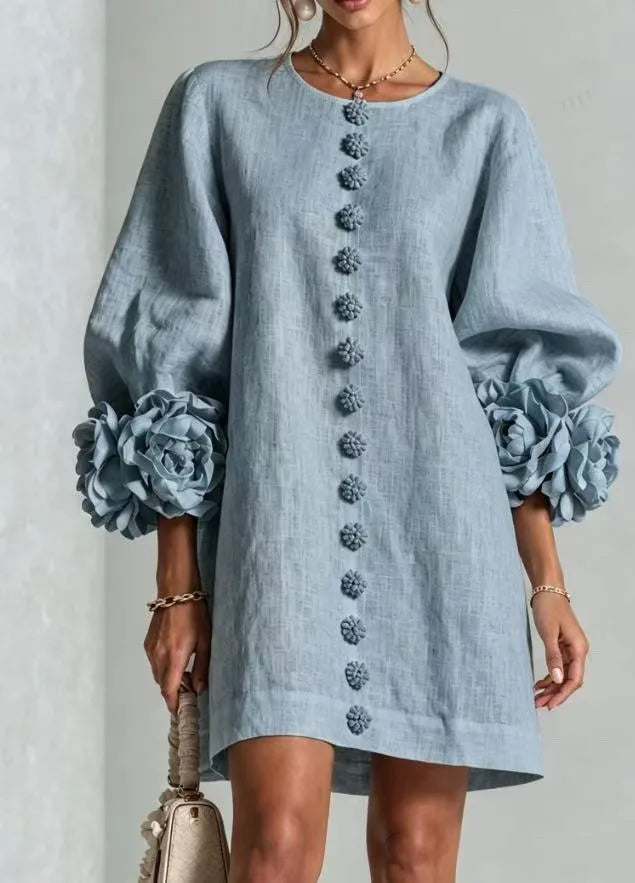 Juanita | Women's Cardigan Mini Dress  - Size:XS;Color:Dusty Blue