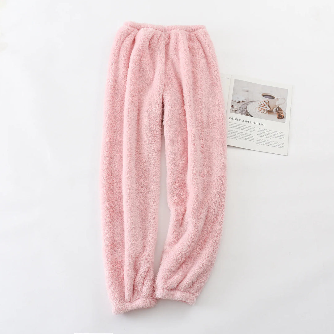 Juanita | Women's Soft Fleece Pants  - Color:Pink;Size:One Size