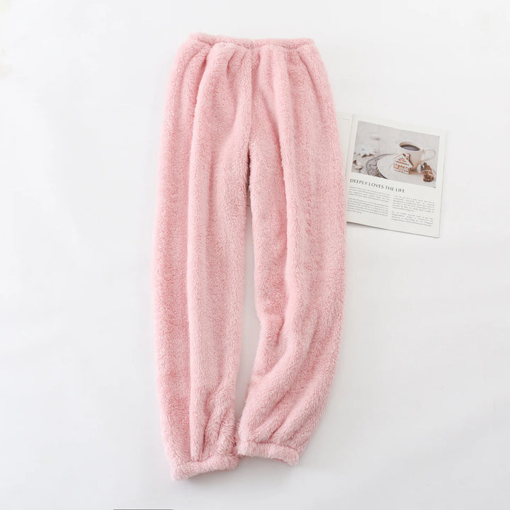 Juanita | Women's Soft Fleece Pants  - Color:Pink;Size:One Size