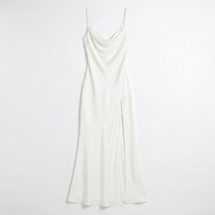 Julia Satin Cami Dress - Color:White;Size:XS
