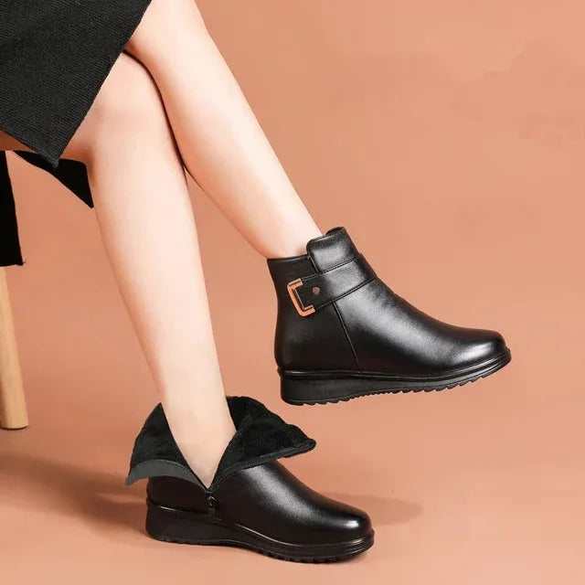 Juliana | Women's Waterproof Non-Slip Winter Boots - Color:Black;Size:35
