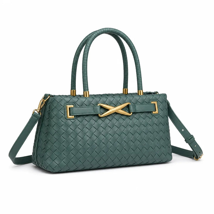 Women's Green Julianna Woven Tote Bag