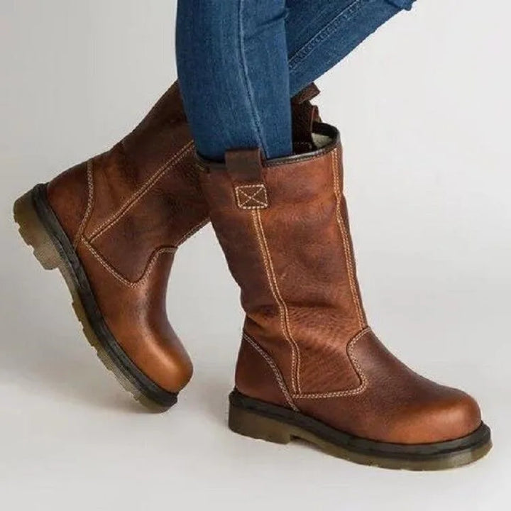 Juliet | Women's Fleece-Lined Winter Boots - Color:Brown;Size:35