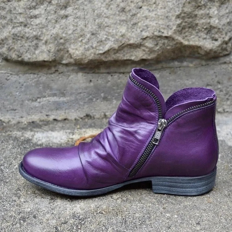 June | Women's Wide-Fit Orthopedic Boots - Purple