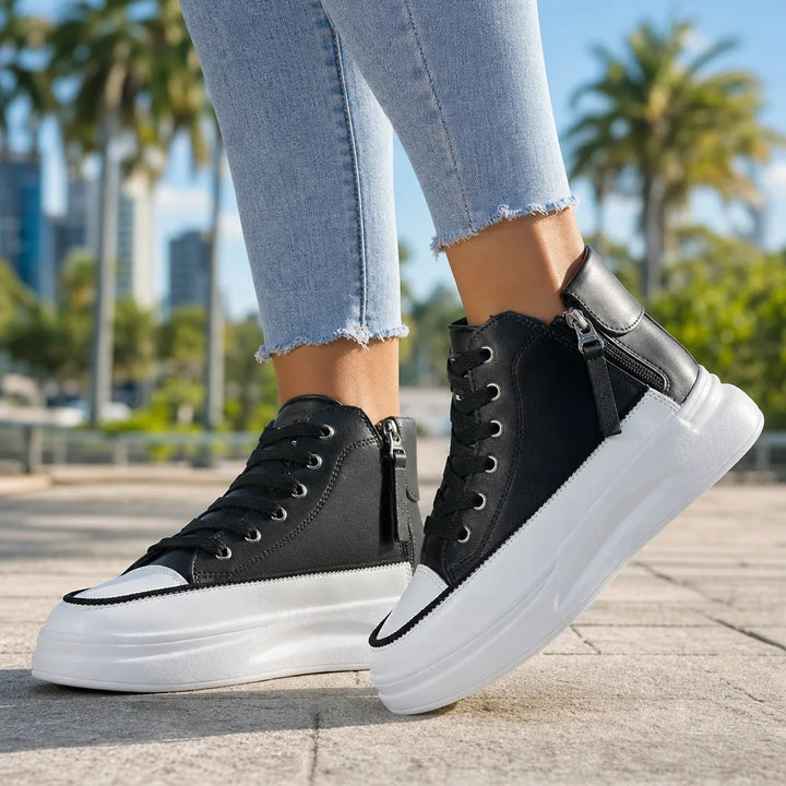 Black Willard Platform High-Top Sneakers 1
