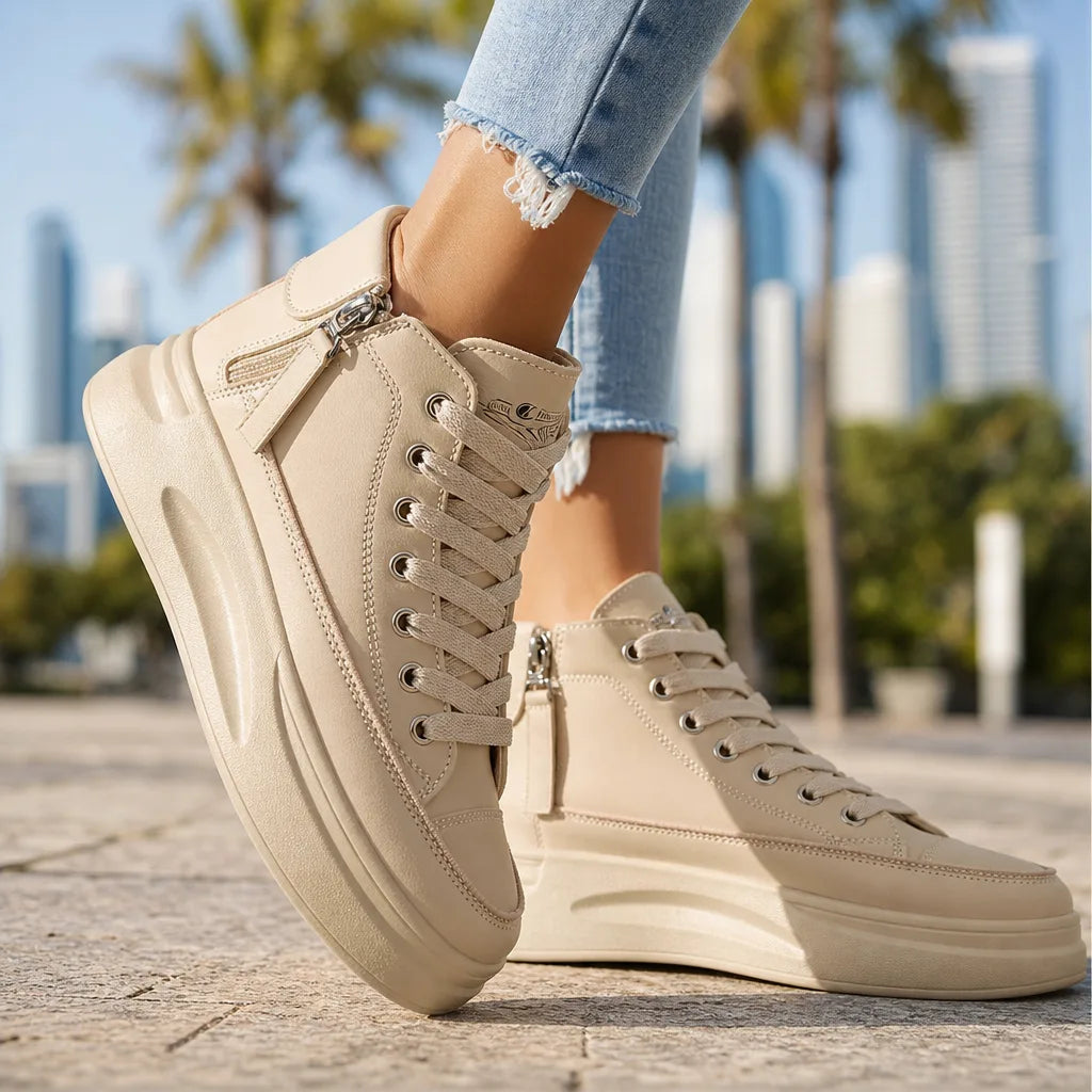 Khaki Willard Platform High-Top Sneakers 1
