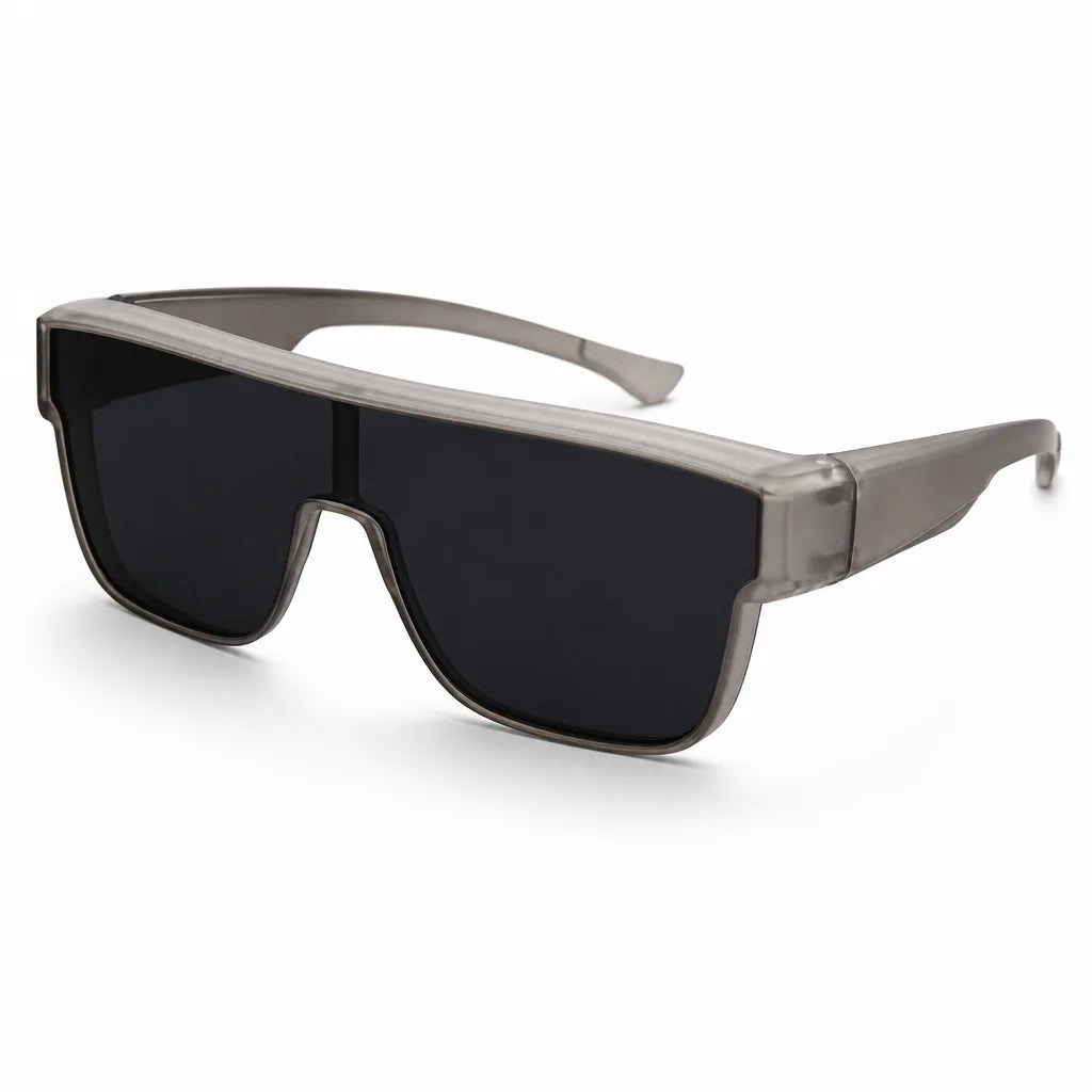 Men's Gray Lottie Oversized Square Shades
