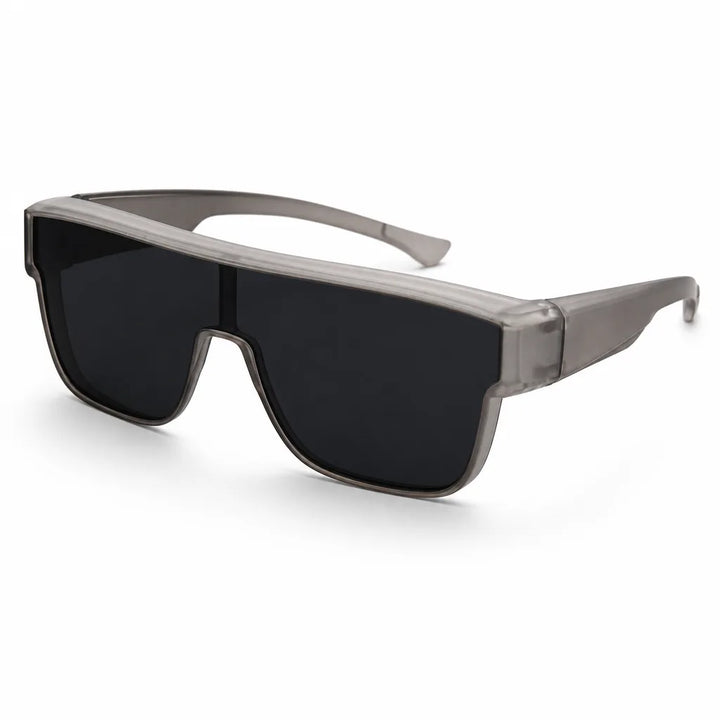 Men's Gray Lottie Oversized Square Shades