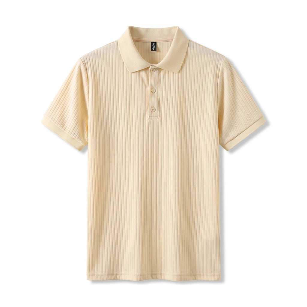 Kaden Knit Polo Shirt - Color:Apricot;Size:S