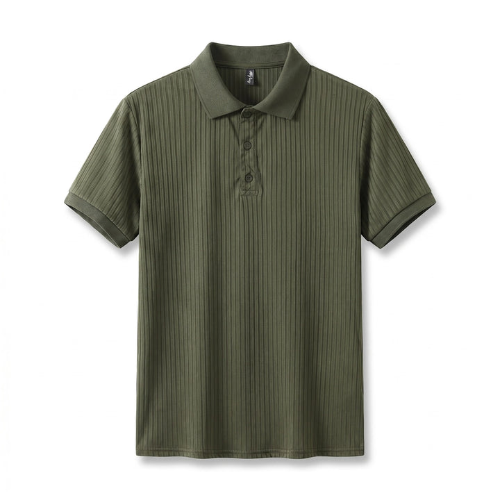Kaden Knit Polo Shirt - Color:Army Green;Size:S