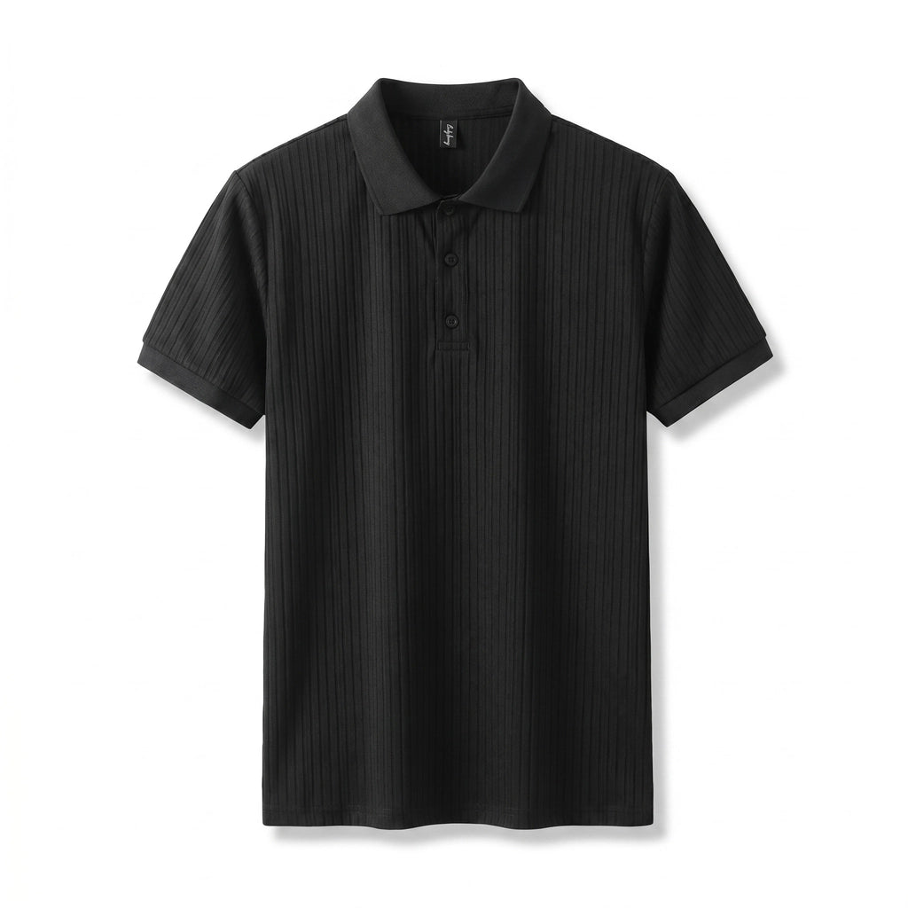 Kaden Knit Polo Shirt - Color:Black;Size:S