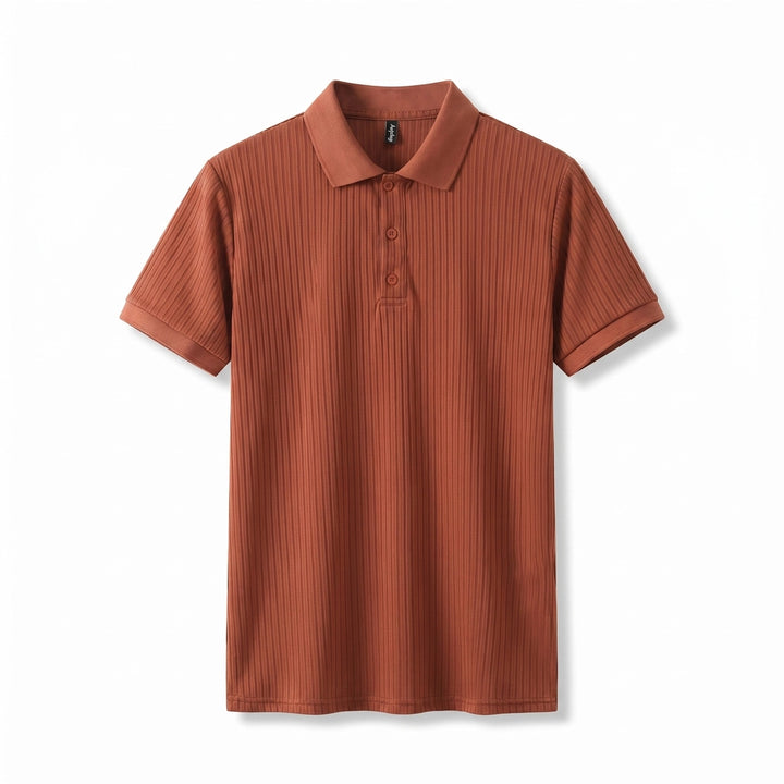 Kaden Knit Polo Shirt - Color:Brown;Size:S