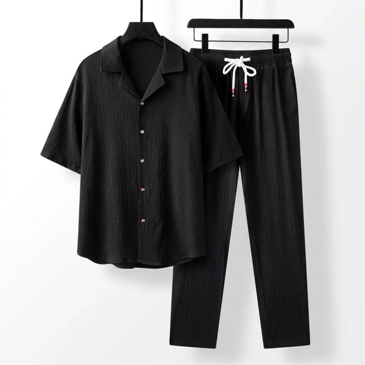 Kaelis Linen Set - Color:Black Set;Size:S