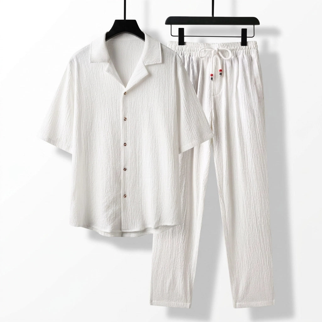 Kaelis Linen Set - Color:White Set;Size:S