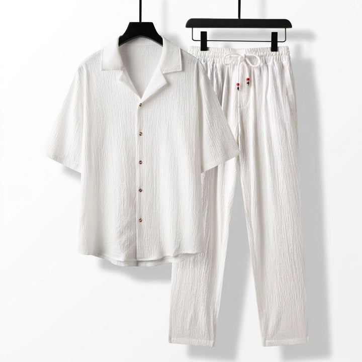 Kaelis Linen Set - Color:White Set;Size:S