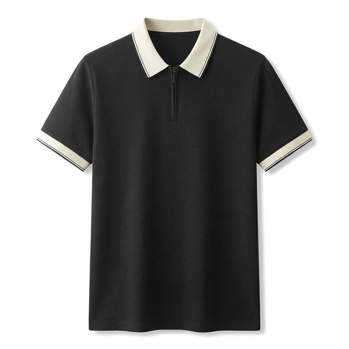 Kaeron Zip Polo - Color:Black;Size:2XL