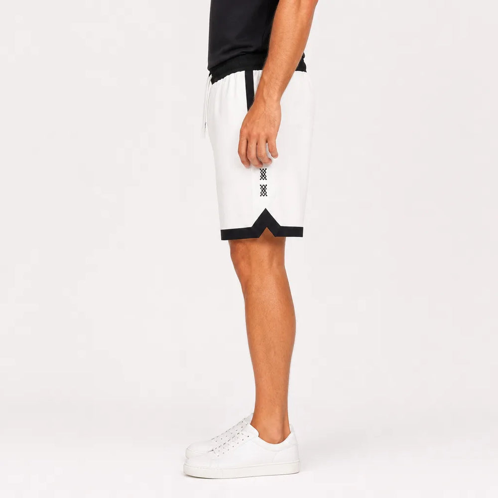 Men's Beige Talmadge Printed Beach Shorts