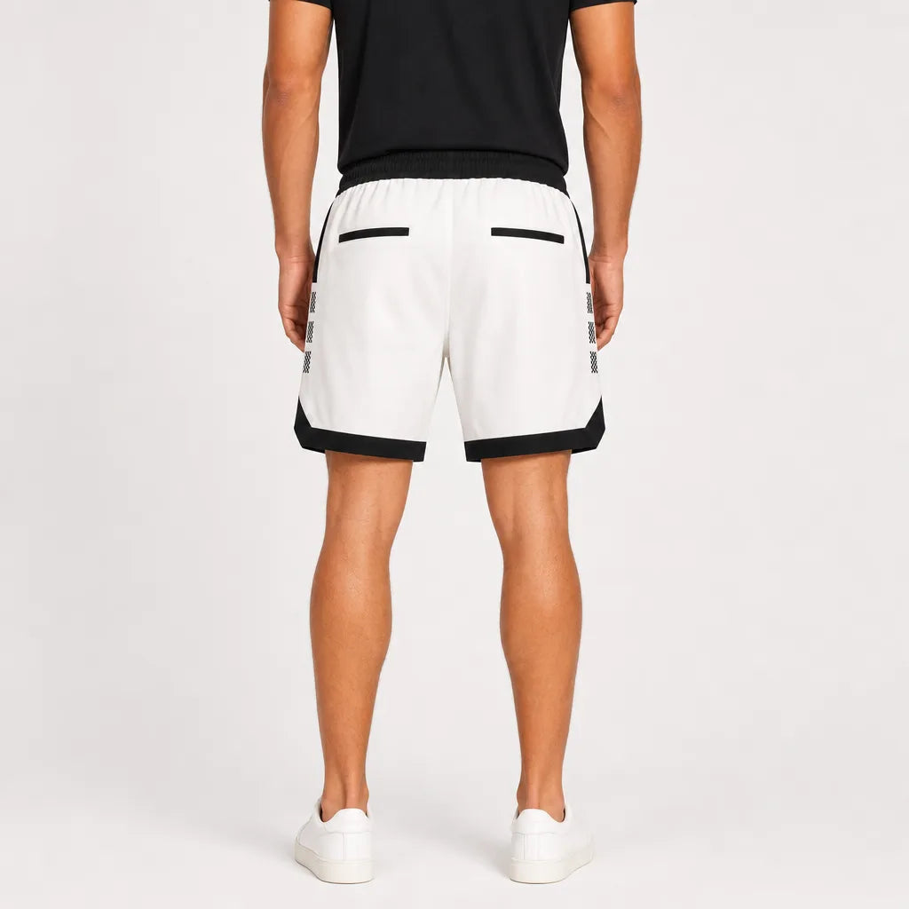 Men's Beige Talmadge Printed Beach Shorts