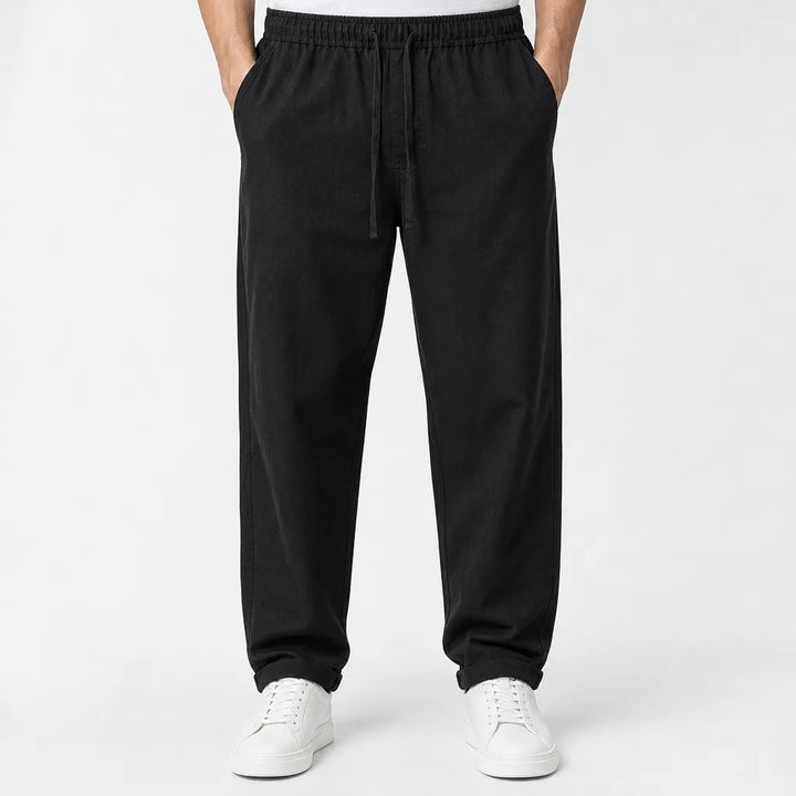 Kaito | Mens Loose Fit Baggy Pants - Color:Black;Size:S