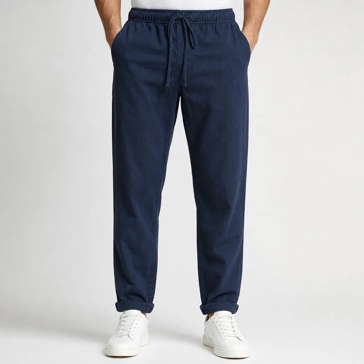 Kaito | Mens Loose Fit Baggy Pants - Color:Blue;Size:S