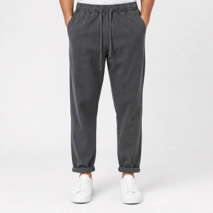 Kaito | Mens Loose Fit Baggy Pants - Color:Gray;Size:S