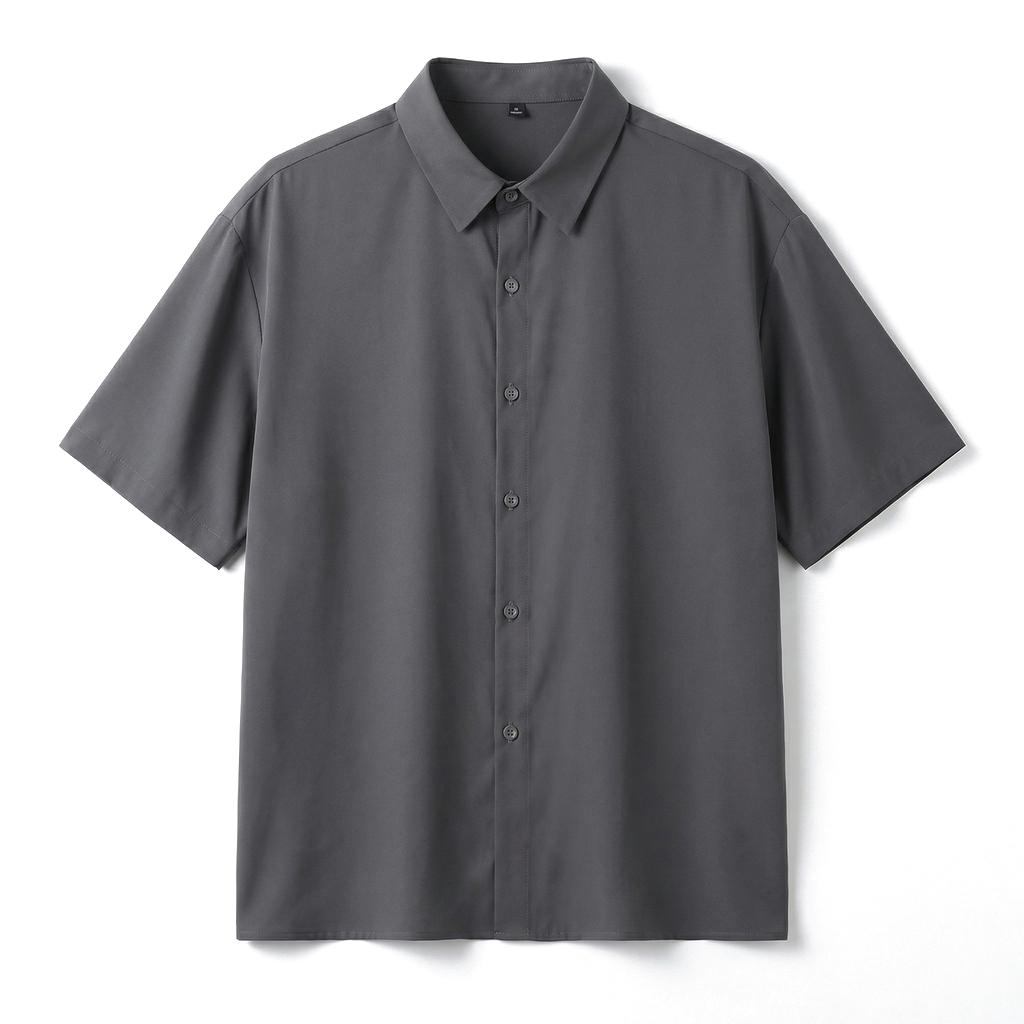 Kaito  Short Sleeve Shirt - Color:Gray;Size:S