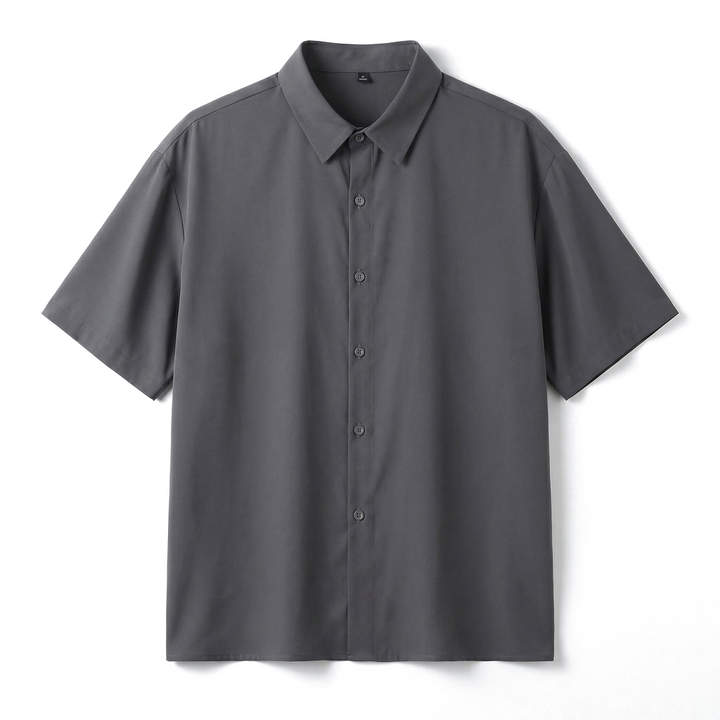 Kaito  Short Sleeve Shirt - Color:Gray;Size:S
