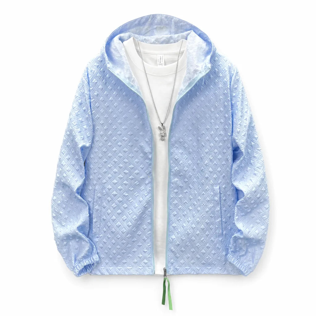 Keane Hooded Jacket - Color:Blue;Size:S