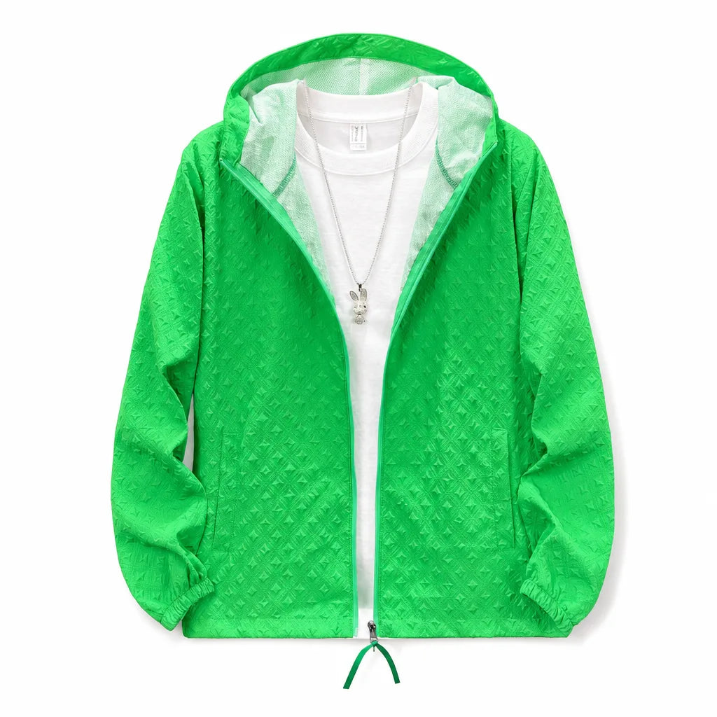 Keane Hooded Jacket - Color:Green;Size:S