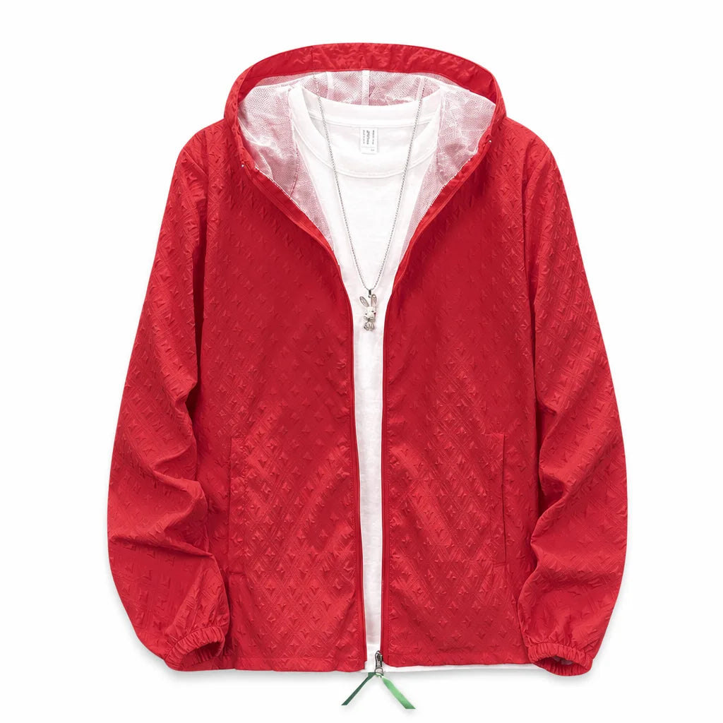 Keane Hooded Jacket - Color:Red;Size:S