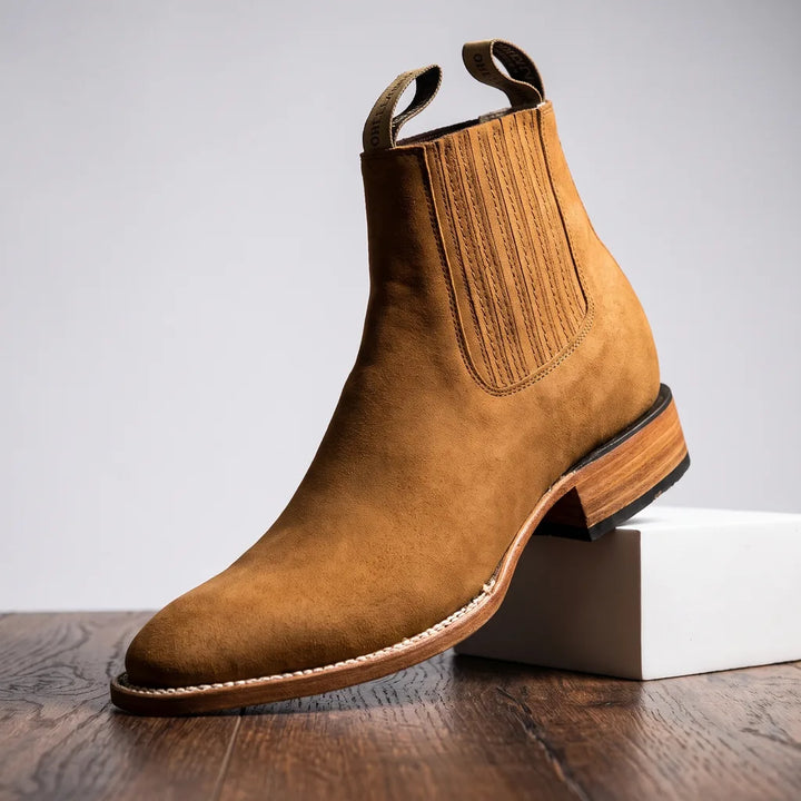 Keith  | Men's Western Chelsea Boots - Color:Brown;Size:38