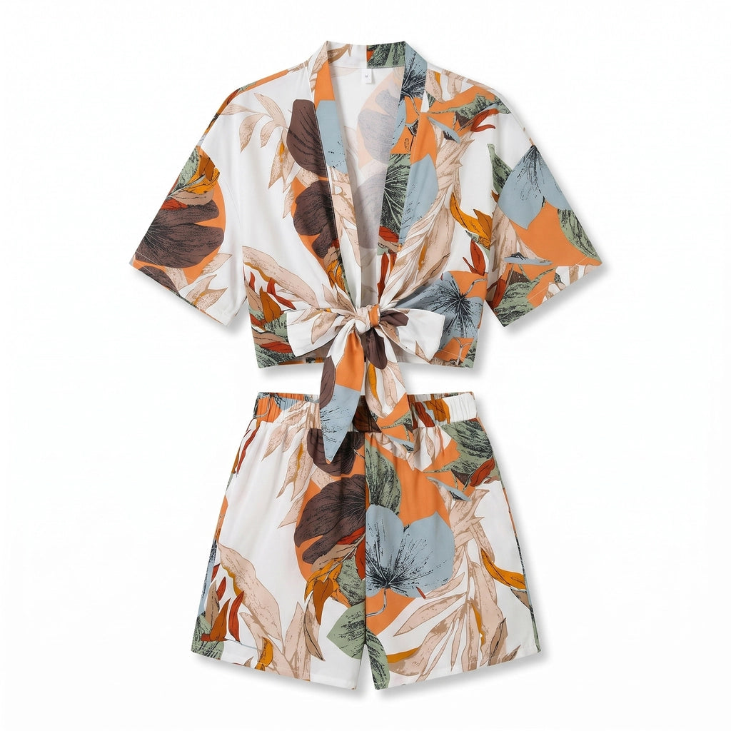 Kellan Kimono Set - Color:Light Brown;Size:XS