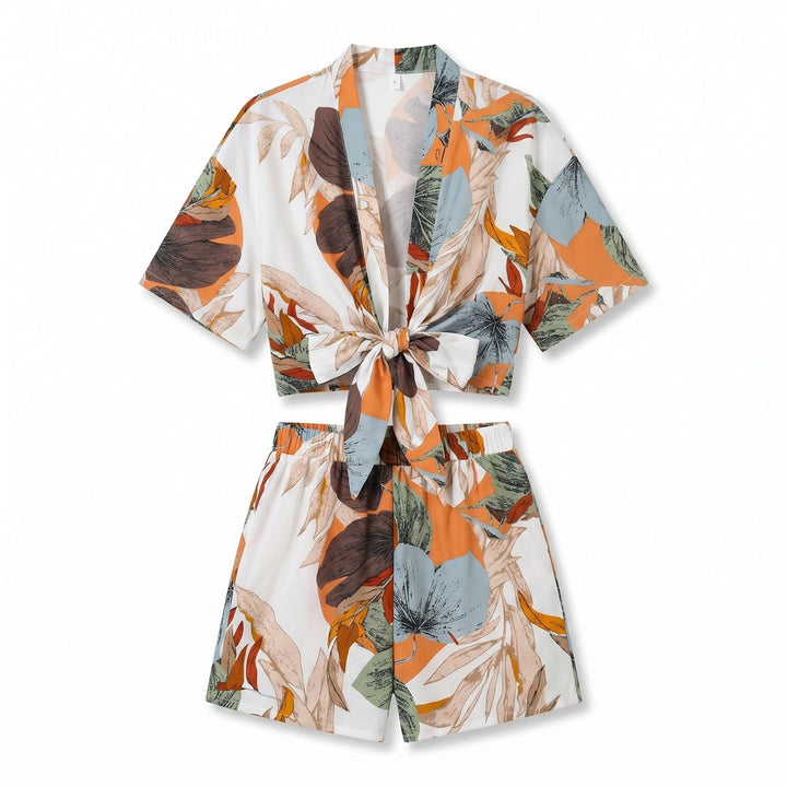 Kellan Kimono Set - Color:Light Brown;Size:XS